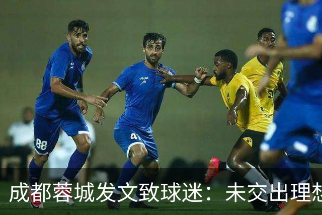 成都蓉城发文致球迷：未交出理想答卷深表歉意，俱乐部深刻反思